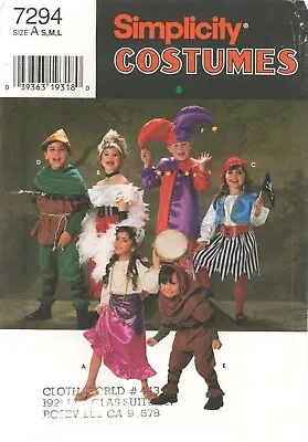 Simplicity 7294 Esmeralda Quasimodo Hunchback Jester Pirate Sz 3-8 UC Pattern • $12.95