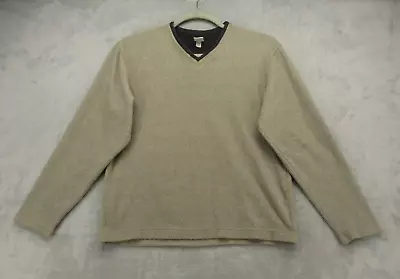 Old Navy V-Neck Sweatshirt Men's M Beige Gray Color Blend Polyester • $9.09