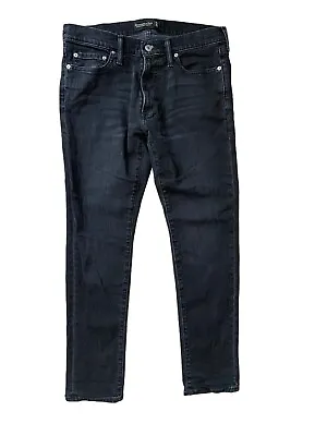 Abercrombie & Fitch Super Skinny Stretch Jeans Mens 32x29 Black Dark Wash Preppy • $30