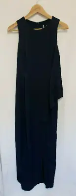 £19.99 • Buy Asos Navy Blue Sleeveless Tiered Asymmetric Maxi Dress