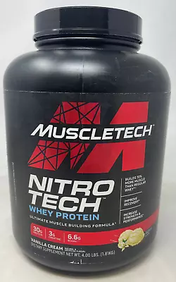 Muscletech Nitro Tech Whey Protein Vanilla Cream 4 Lbs ~ BB 3/26 • $56.95