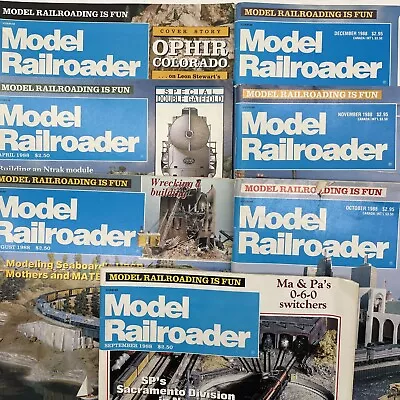 Model Railroader Magazines 1988 Lot Of 7 Tutorials Examples Snow Train Gatefold • $9.02