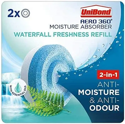 UniBond Aero 360 Moisture Absorber Waterfall Freshness Refill Dehumidifier Tab • £13.28