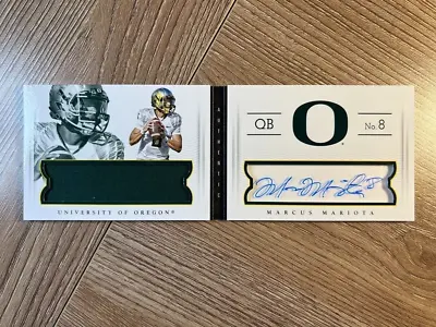 2015 Panini National Treasures Marcus Mariota #24 Rookie Patch Auto Booklet /99 • $249.99