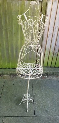 £95 • Buy VINTAGE WIRE MANNEQUIN - Female White Metal Figure Shop Display