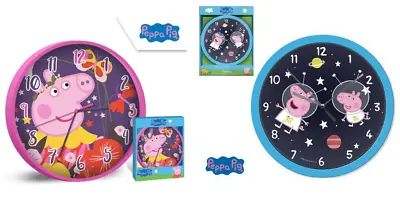 £9.99 • Buy Official Licensed Peppa Pig Bedroom Nursery Wall Clock 25 Cm