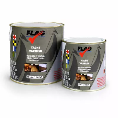 Yacht Varnish By Flag Paints Tough Flexible UV Resistant | Satin & Gloss Finish • £65.95