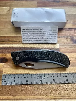 Gerber Vintage ATS~34 Stainless Steel Folding Pocket Knife W/ Box + Papers Black • $7.50