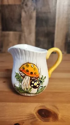 Vintage 1978 Sears Roebuck And Co Ceramic Merry Mushroom Small Creamer Pitcher • $19.99