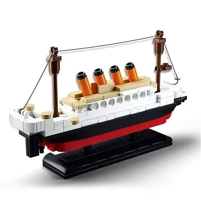Titanic BuildingBlocks DIY BuildingBlocks Toys Boat Mini Model Brick Kids Gift우 • $16.82