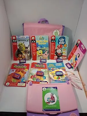 LeapFrog LeapPad Learning System - 7 Books & Cartridges And Carry Bag Working • £26.50