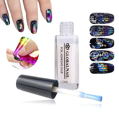 TRANSFER FOIL ADHESIVE NAIL GLUE  Star For Paper White Clear 10ML  • £3.99