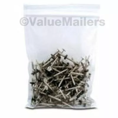 5x7 Clear Plastic Zipper Poly Locking Reclosable 2 Mil Bags Zip 100 1000 5000 • $7.99