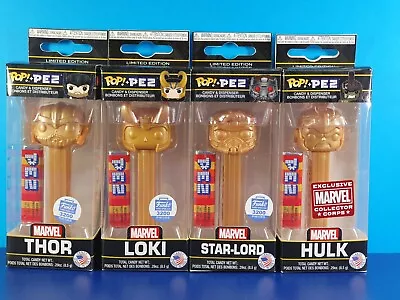 Gold Thor Loki Star Lord Hulk Pop Pez Bundle Funko Shop Marvel Collectors Corps • £45.99