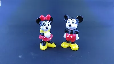 VTG Disney Bone China Mickey And Minnie Mouse 2  Mini Figurines • $10