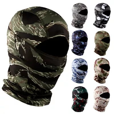 1/2/3X Camo Tactical Balaclava Military UV Protection Face Mask Hood Beanie Hat • $12.99