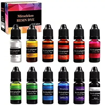 12 Colors Epoxy Resin Color Dye Colorant Liquid Epoxy Resin Pigment10ml Each... • $16.88