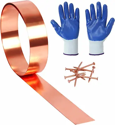 Copper Flashing 99.95% Pure - 16 Oz 24 Gauge 0.5Mm Thickness - 10 Feet Length Co • $46.31