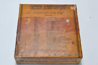 GMC CCKW G508 Zenith (cast Iron) Carb. Rebuild Kit NOS Jimmy WW2  • $72.50