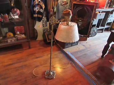 Vintage Antique Mid Century Victorian Floor Lamp Brass Coated Cast Iron WORKS! • $209.99