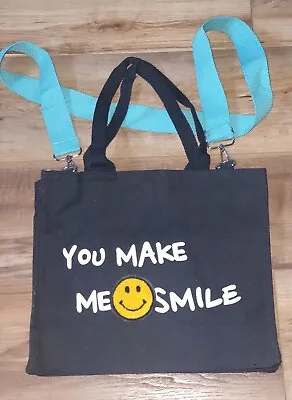 New Smiley Smile Crossbody Purse School Work Gym Tote Bag Suicide Prevention • $35