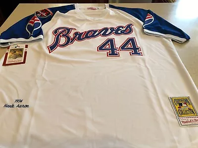 Mitchell & Ness Cooperstown Collection 1974 Braves Hank Aaron Jersey - Mens XL • $119.99