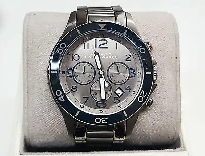 Marc By Marc Jacobs Rock Chronograph Grey Dial Stainless Steel Watch MBM5028 • $70