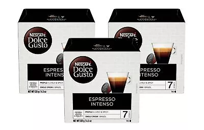 Nescafe Dolce Gusto Coffee Pods Espresso Intenso 16 Capsules Pack Of 3 • $31.53
