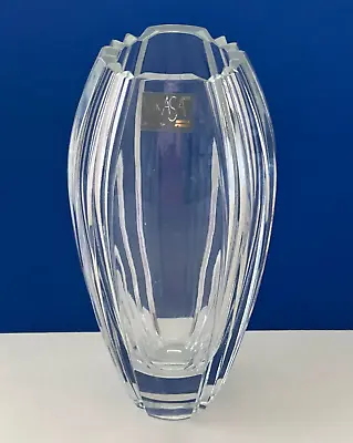 Mikasa Crystal Bud Vase Geometric Pattern 7.5   With Tag Heavy Glass • $19