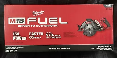 Milwaukee 7-1/4  Rear Handle Circular Saw 2830-20 M18 FUEL (TOOL ONLY) BRAND NEW • $159.99