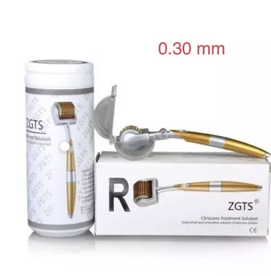 ZGTS Micro 192 Titanium Needle Derma Roller Acne Anti Wrinkle Ageing Scar 0.30mm • £13.99