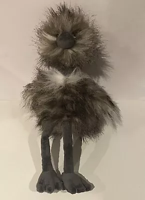 Plush Ostrich GANZ Oswald Gray Faux Fur 14  Stuffed Bird Toy • $12.99