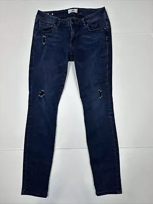 Cabi Jeans Women Size 8 (Measure 30x29) Dark Skinny Distressed Jeans • $19.80