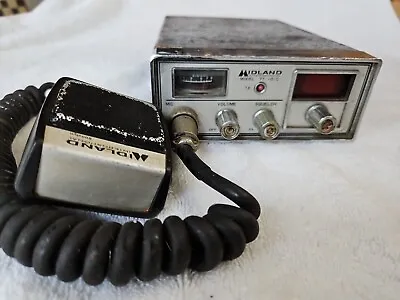 Vintage Midland CB Transceiver Radio Model No. 77-101C  With Mic - Untested • $19.95