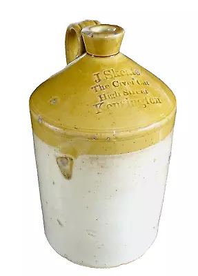 Antique Flagon – CIVET CAT Public House-14 High Street-Kensington-London-c1855 • £110