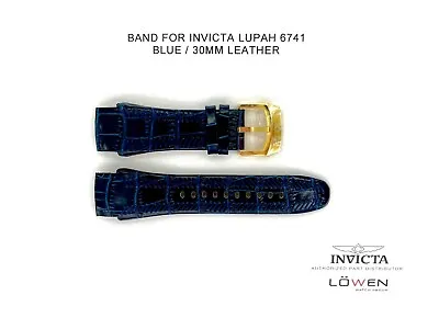 Authentic Invicta Lupah 6741 Blue Leather 30MM Watch Band • $34.95