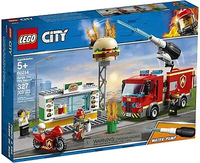 $91.61 • Buy Lego City Town 60214 BURGER BAR FIRE RESCUE Truck Brigade NEW SEALED
