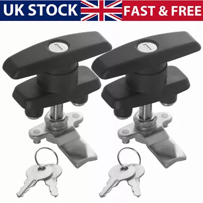 2 Set Caravan Motorhome Battery Compartment Catch Locker Accessories With 4 Keys • £15.55