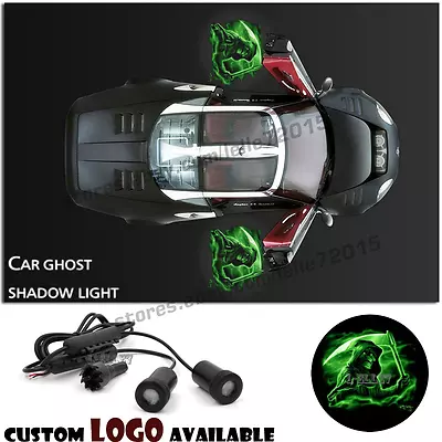 $17.47 • Buy Green Grim Reaper Skull Car Door Ghost Shadow Spot Welcome Projector Laser Light