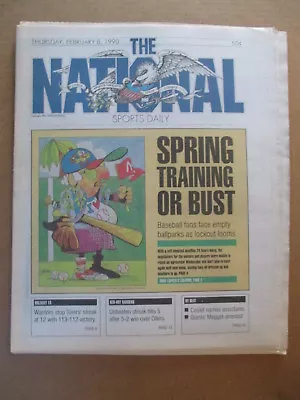 The National Sports Daily Newspaper Baseball Lockout Spring Training 2/8 1990 • £8.67