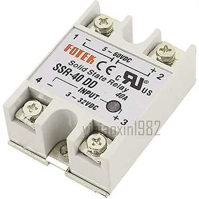 New Single Phase Solid State Relay DC-DC SSR-40DD 40A DC3-32V DC5-60V • $9.59