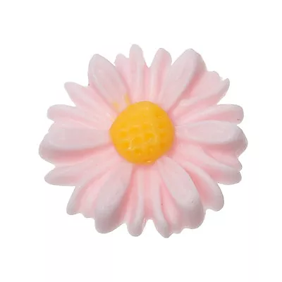 15 PINK DAISY FLOWER EMBELLISHMENTS 13mm CARD MAKING~SCRAP BOOK~WEDDING (39J) UK • £1.19