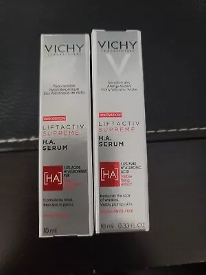 2x  Vichy Liftactiv Supreme H.A. Serum 1.5% Hyaluronic Acid 0.33oz / 10 Ml Each • $10