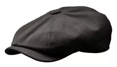 ROOSTER Cotton Canvas Newsboy Gatsby Cap Flat Driving Ivy Cabbie Hat Golf Black • $19.99