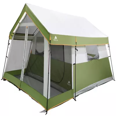 Ozark Trail 8-Person Family Cabin Tent 1 Room With Screen Porch Green Dimensio • $176.10
