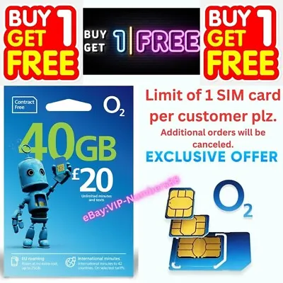 O2 UK LATEST Sim Card Pay As You Go SIM CARD UK BUNDLE STANDARD/MICRO/NANO 02 • £0.99