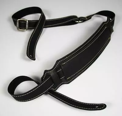 Franklin Straps V1-BK-N Vintage-Style Glove Leather Guitar Strap - Black • $34.99