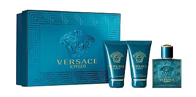 Versace Eros 5 Ml EDT Splash+ Shower Gel+ After Shave Mens Set NIB • $24.99