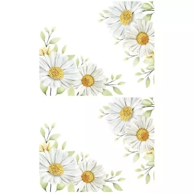  2 Sets Daisy Wall Sticker Pvc Bedroom Flower Stickers Indoor Decor • £12.18