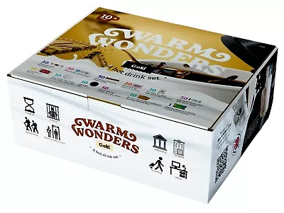 WarmWonders Gold 10 Mugs Hot Drink Set Coffee And Tea Gift Basket Kit Travelling • £16.99